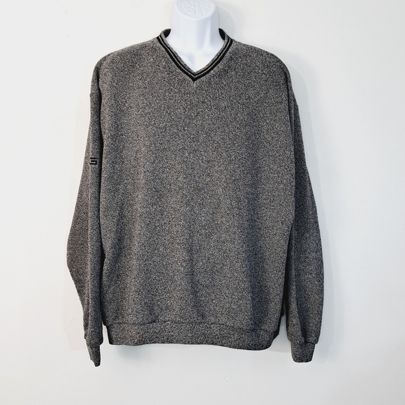 PING Golf‎ Gray and Black V Neck Fleece Lined Pop Over Sweater Size XL - Picture 8 of 8